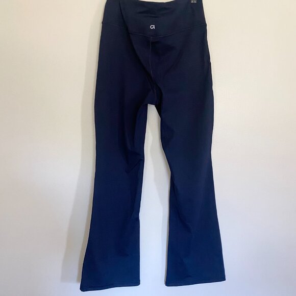 GapFit Sky High Rise Power Flare Navy Leggings - Picture 4 of 9